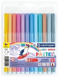 Dětské fixy Centropen Colour World  Pastel 7550 sada 12 ks