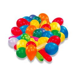 Nafukovací balónky, mix barev a tvarů 50 ks