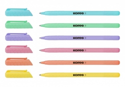 Kuličkové pero Kores K0 Pen - 6ks pastel