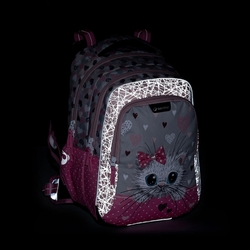 Školní batoh pro slečny prvnačky  Bagmaster Lumi 22 A