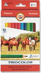 Pastelky Koh-i-Noor 3142  - 12 barev silné Koně