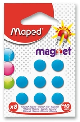 Kulaté magnety Maped - průměr 10 mm - 8 ks, mix barev
