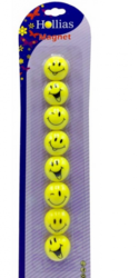 Sada magnetů SMILE žlutý 8ks, sada 2cm