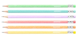 Obyčejná trojhranná tužka Kores Grafitos Style Pastel č. 2 (HB) - 6ks