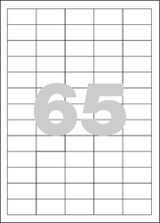 Univerzální samolepicí etikety Spoko 38 x 21,2, 65 etiket na A4, 6500 etiket v balení