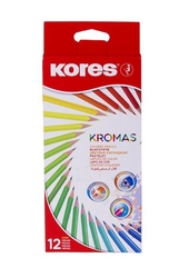 Trojhranné pastelky Kores Kromas - 12 barev