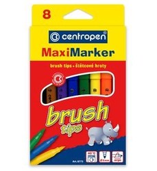 Dětské fixy Centropen 8773 Brush se štětcovým hrotem - 8 barev