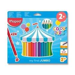 Pastelky Maped Color'Peps Jumbo - 24 barev, trojhranné