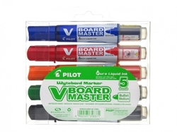 Stíratelné fixy Pilot na tabule V- Board Master sada 5 barev