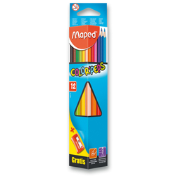 Pastelky Maped Color´Peps, 12 barev, ořezávátko Vivo ZDARMA