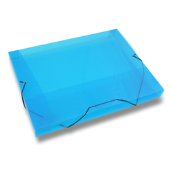 3chlopňové deskyTransparent, A4, hřbet 30 mm - mix barev, Barva Modrá