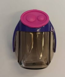 Ořezávátko Kores dvojité plastové se zásobníkem - Migoo, Barva Růžový střed, fialový bok