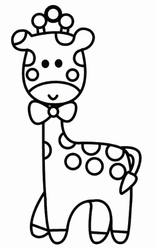 Závěsná sklíčka k vybarvení barvami na sklo cca 8 cm, mix,Motiv Žirafa