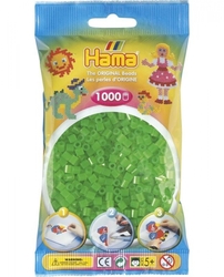 Zažehlovací korálky Hama 1000 ks - jednotlivé barvy, Barva neonově zelené