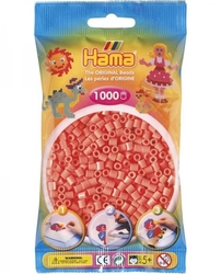 Zažehlovací korálky Hama 1000 ks - jednotlivé barvy,Barva pastelově červené