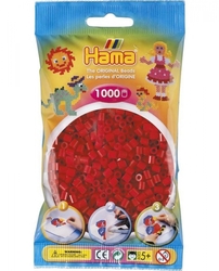 Zažehlovací korálky Hama 1000 ks - jednotlivé barvy, Barva tmavě červené
