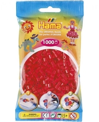 Zažehlovací korálky Hama 1000 ks - jednotlivé barvy, Barva červené