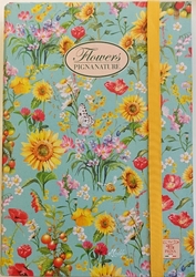 Box Pigna Nature Flowers - A4, hřbet 70 mm, mix motivů,Motiv Slunečnice na tyrkysovém podkladu