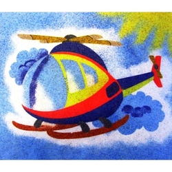 Šablona na pískový obrázek -  Vrtulník
