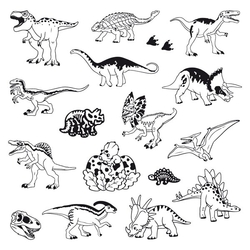 Dětská razítka Aladine Stampo Funny, 17 ks - Dinosauři