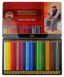 Akvarelové pastelky MONDELUZ Koh-i-Noor - 36 barev