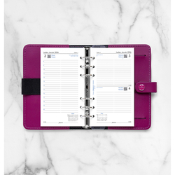 Náhradní náplň do Diáře Filofax 2026 - A6 osobní, den/1 strana