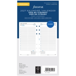 Náhradní náplň do Diáře Filofax 2027 - A6 osobní, den/1 strana