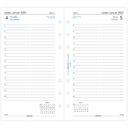 Náhradní náplň do Diáře Filofax 2027 - A6 osobní, den/1 strana
