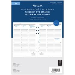 Náhradní náplň do Diáře Filofax 2027 - A5 týdenní