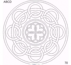 Šablona na pískový obrázek - mandala M70