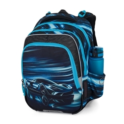 Školní batoh pro holky Bagmaster Beta 25 B - auto - malý set