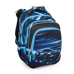 Školní batoh pro kluky Bagmaster Beta 25 B - auto - malý set