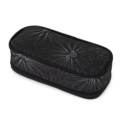 Studentský batoh pro holky Bagmaster Zipster 25 A - bílé květy  - malý set
