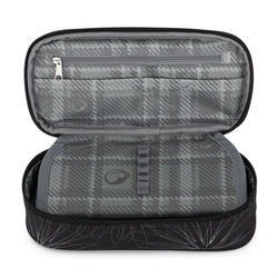 Studentský batoh pro holky Bagmaster Zipster 25 A - bílé květy  - malý set