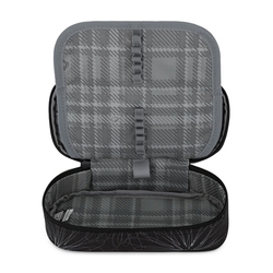 Studentský batoh pro holky Bagmaster Zipster 25 A - bílé květy  - malý set