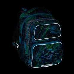 Školní batoh pro holky  Bagmaster Dopi 25 B - motorka - malý set