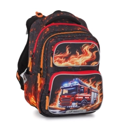 Školní batoh pro kluky  Bagmaster Dopi 26 B - hasiči - malý set