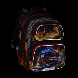 Školní batoh pro kluky  Bagmaster Dopi 26 B - hasiči - malý set