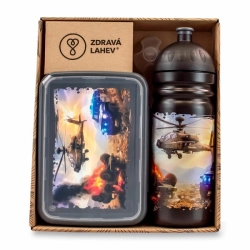 Set Zdravá lahev na pití  0,7 l a box na svačinu Zdravá sváča - akční zásah