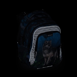 Školní batoh pro kluky Bagmaster Lumi 24 F - vlk - malý set