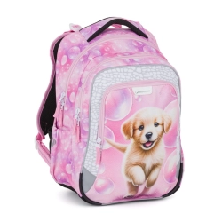 Školní batoh pro holky Bagmaster Lumi 26 A - pes - malý set 