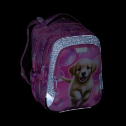 Školní batoh pro holky Bagmaster Lumi 26 A - pes - malý set 