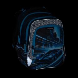 Školní batoh pro kluky Bagmaster Lumi 26 C - auto - malý set 
