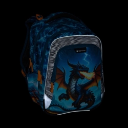 Školní batoh pro kluky Bagmaster Lumi 26 D - drak - malý set  