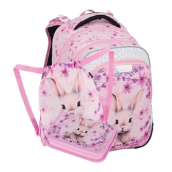 Školní batoh pro holky Bagmaster Lumi 25 A - králíček - malý set