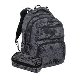 Studentský batoh pro kluky Bagmaster Zipster 25 B - šedý -  malý set