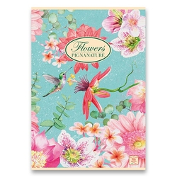 Školní sešit Pigna Nature Flowers - A4, čistý, 40 listů