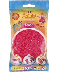 Zažehlovací korálky Hama 1000 ks - jednotlivé barvy,Barva neonově růžové