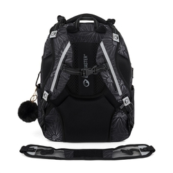 Studentský batoh pro holky Bagmaster Zipster 25 A - bílé květy 