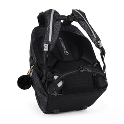 Studentský batoh pro holky Bagmaster Zipster 25 A - bílé květy 